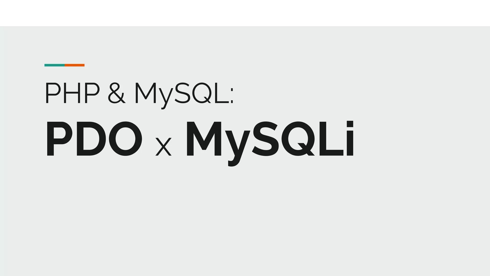 PHP PDO ve MySQLi bağlantısı